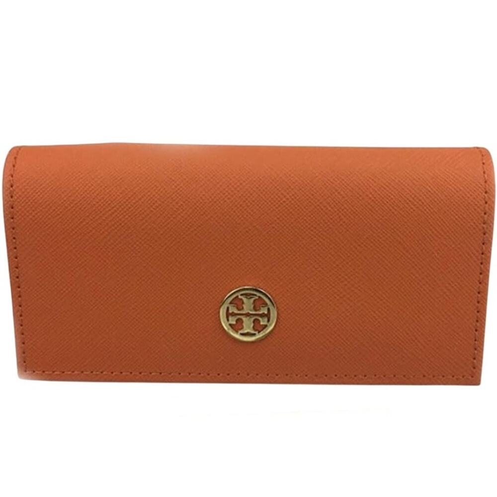 Tory Burch Orange Gold Logo Sunglass Eyeglasses Case